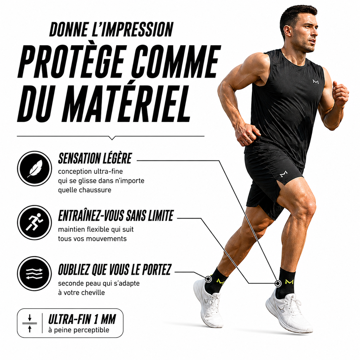 AnklePro™ - Soutien intelligent pour la cheville et la voûte plantaire